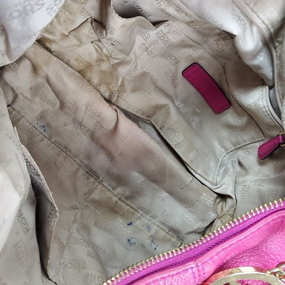 Michael Kors MK Pebbled Leather Shoulder Handbag Purse - Picture 14 of 14